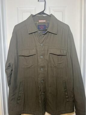 The Normal Brand Olive Military Jacket Button Pocket Mid-Length L Men